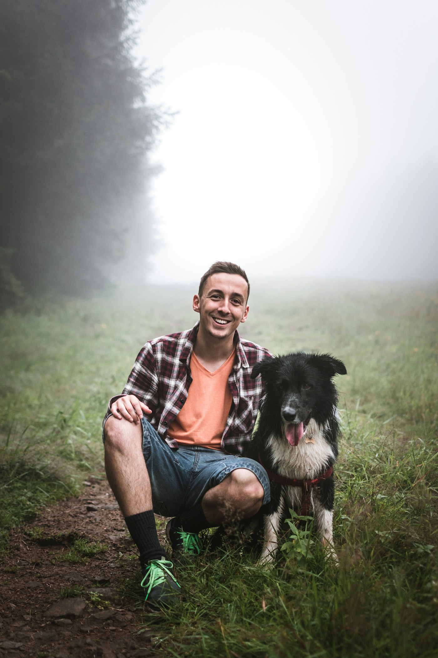 Pet sitter with a dog